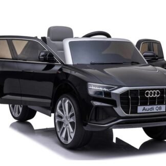 Coche Infantil Audi Q8 12V, Negro, Mando Rc Parental, Asiento con funda, Eva -INDA144-JJ2066zw